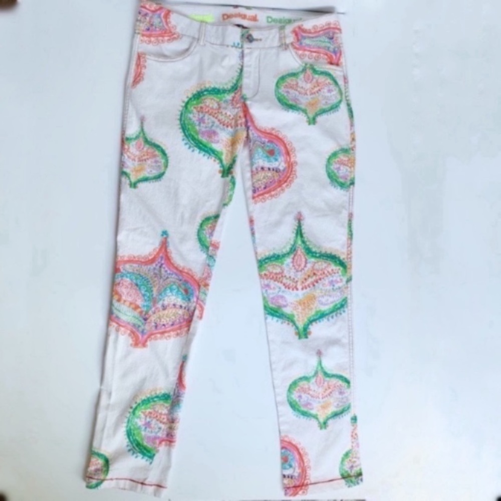 Desigual ‘Zelda’ Multicolor Patterned Women Jeans - Picture 2 of 10